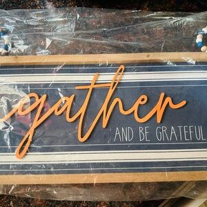 Orange and Blue 'Gather' Wall Art